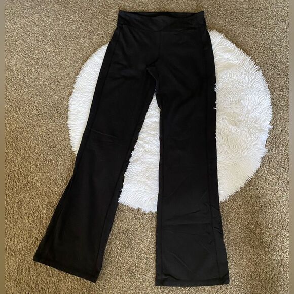 Athleta Black Bootcut Yoga Pants Stretchy Womens Size Medium Tall - Picture 1 of 7